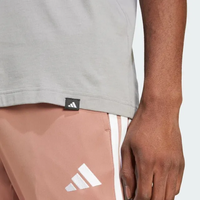 【adidas 愛迪達】M L Slide Tee 男 T恤 運動上衣 休閒短袖 拖鞋印花 舒適 灰(JJ4004)