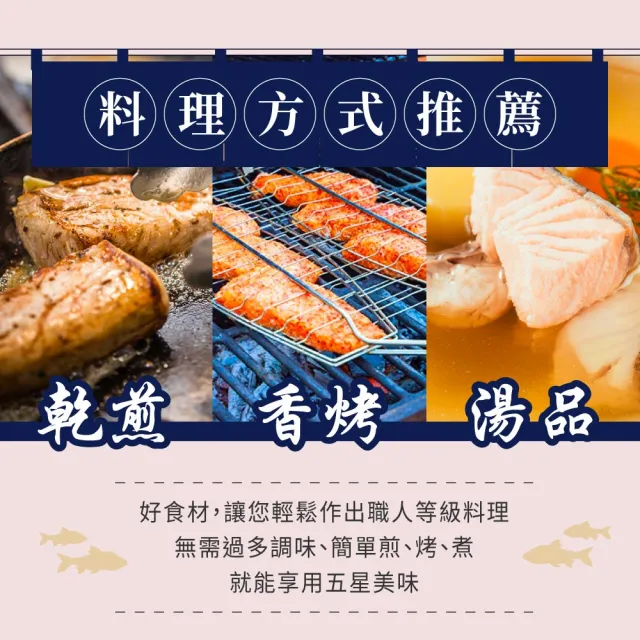 【魚饌食】嚴選深海鮪魚腹排 300g/包 x 4入組(鮪魚腹肉、富含OMEGA3、DHA、油花細緻、肉質鮮嫩)