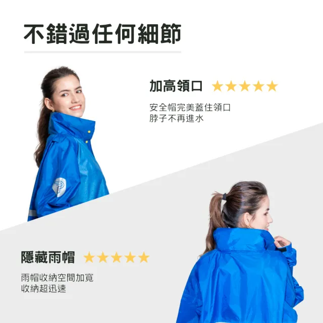【PIOGGIA】義式前開一件式 加寬背包雨衣(適合背負大型背包時穿著 提供更大空間)