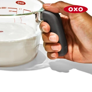 【美國OXO】耐高低溫防碎玻璃量杯 500ml 附蓋(-30度-240度 瞬間溫差可達120度)