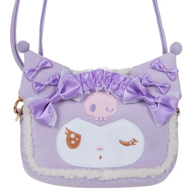 【SANRIO 三麗鷗】雙11 KUROMI LOLITA MOOD 酷洛米 迷你斜背包 化妝包