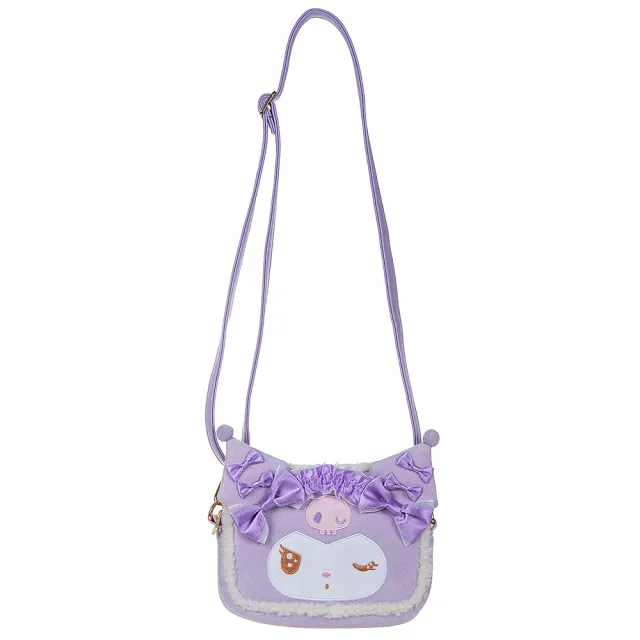 【SANRIO 三麗鷗】雙11 KUROMI LOLITA MOOD 酷洛米 迷你斜背包 化妝包