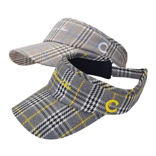 【CHUCUCHU】格紋遮陽中空帽 空頂帽 帽子 高爾夫 運動帽