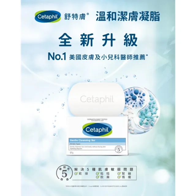 【Cetaphil 舒特膚】官方直營 溫和潔膚凝脂 127g 2入組(肥皂/敏感肌/B3/B5/無皂鹼)