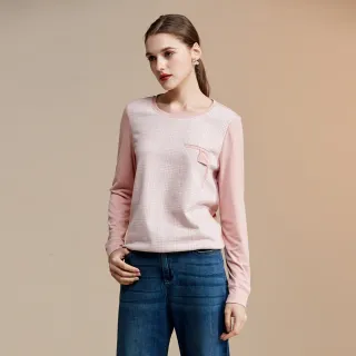 【Master Max】彈性佳方格拼接休閒大學T(8327109)