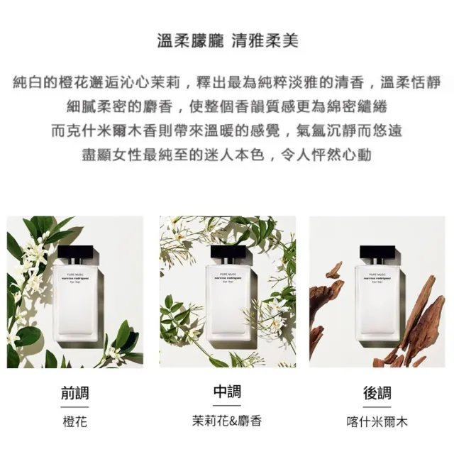 【NARCISO RODRIGUEZ】官方直營 for her 同名淡香水禮盒(同名淡香水100ml+純粹淡香精10ml)
