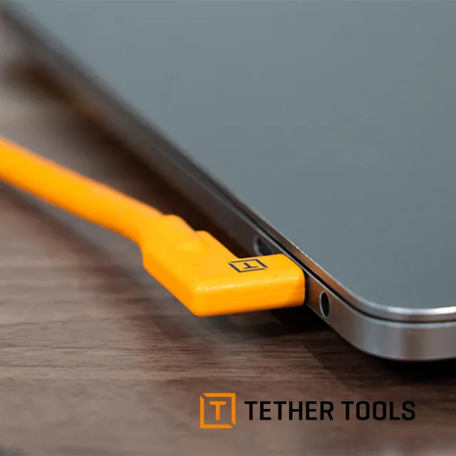 【TETHER TOOLS】CUC15RT2RT-ORG USB-C 轉 USB-C 雙直角傳輸線 4.6M(公司貨)