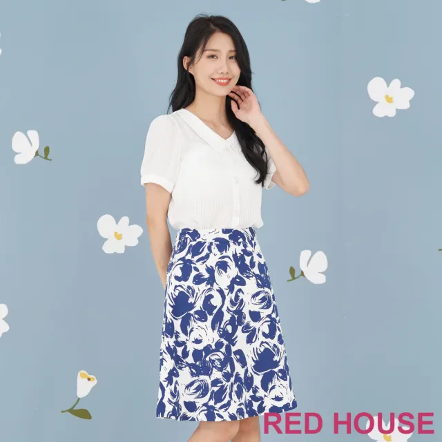 【RED HOUSE 蕾赫斯】俏麗彼得潘領襯衫上衣(共2色)