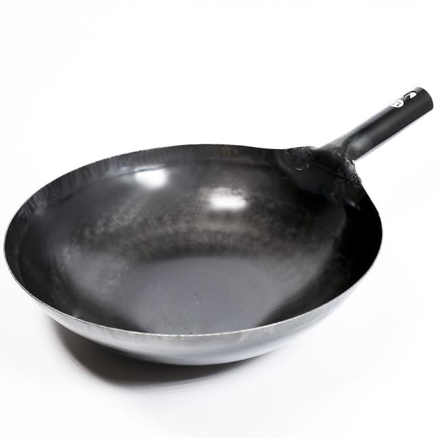 【福介商店】山田工業所 職人手作 鐵柄中華炒鍋 33cmx1.2mm(不沾鍋 阿嬤鍋 黑鐵鍋 手工一片鐵錘打)