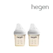 【hegen 總代理】PCTO™ 金色奇蹟PPSU多功能方圓型寬口奶瓶 150ml 雙瓶組(象牙白)