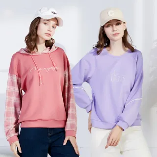 【MYVEGA 麥雪爾】MA厚磅空氣棉刺繡/連帽上衣-共三款(太空棉/女上衣/高含棉/純棉/T恤)