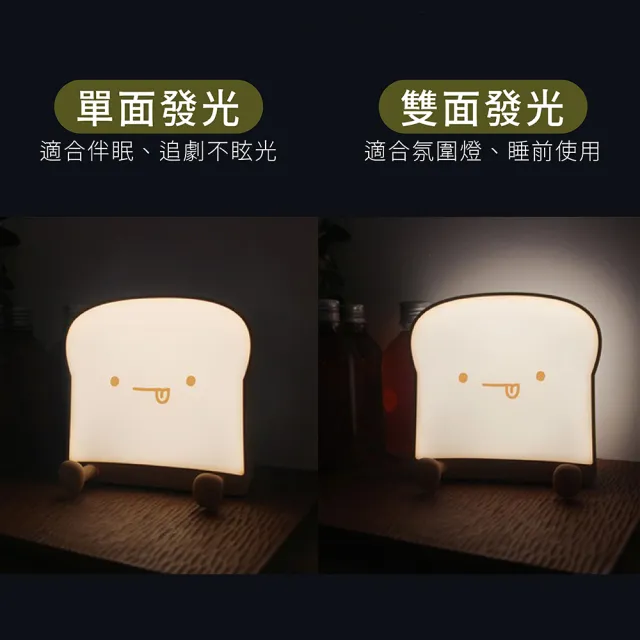 【gin gin】LED 小夜燈 伴眠燈 吐司燈/水豚君_可選(卡皮巴拉 交換禮物 拍拍燈 手機架 小檯燈)