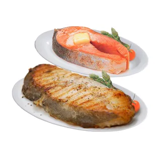 【優鮮配】厚切鮭魚大比目魚雙拼6片組(380g/片)