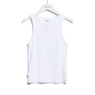 【SOMETHING】女裝 螺紋無袖背心(白色)