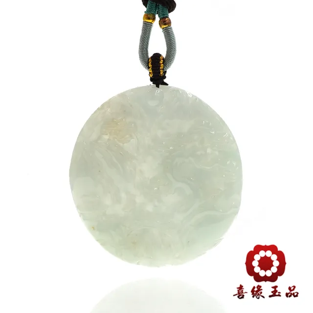 【喜緣玉品】山水牌 天然翡翠A貨 冰蜜 意境山水 有靠山 玉珮-僅此一品(開運風水)(直)