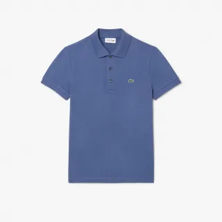 【LACOSTE】男裝-經典修身短袖Polo衫(葡萄紫色)