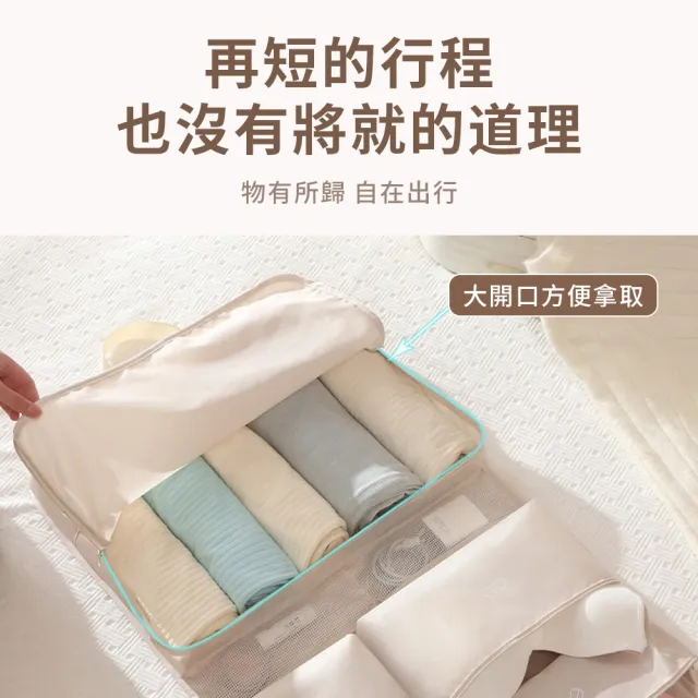 【wellane】七合一大容量行李箱分類收納包 旅行衣物收納袋 出國旅遊衣物收納袋 化妝包 盥洗包