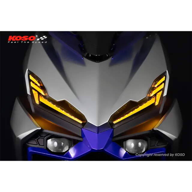 【KOSO】龍紋 LED 前方向燈(SYM三陽DRGBT二代/ NEW DRGBT / DRG II 前方向燈組/方向燈：黃光/定位燈：白光)