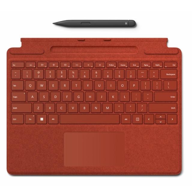 【Microsoft 微軟】A級福利品 Surface Pro 8/9/X 原廠實體鍵盤保護蓋 特製版(注音按鍵/有筆槽/第2代手寫筆)
