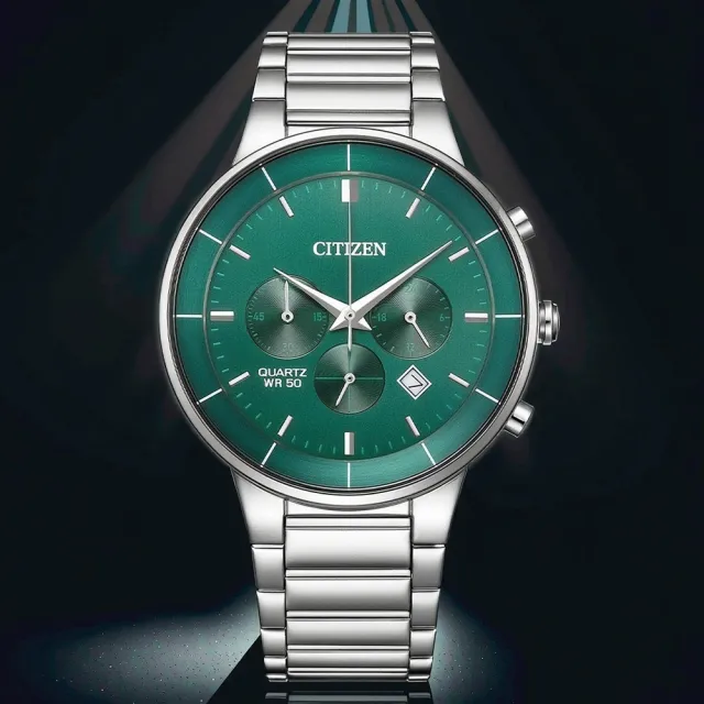 【CITIZEN 星辰】Chronograph 紳男計時手錶Chronograph 紳男計時手錶 錶 生日禮 送禮(AN8220-52X)