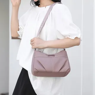 【LEEHER】簡約休閒包/包包/斜背包/尼龍小包/質感女包/餃子包/禮物/防潑水包包/小方包/輕 