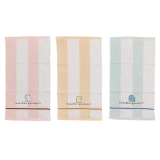 【角落生物】角落小夥伴大彩條繡花童巾6條-顏色隨機