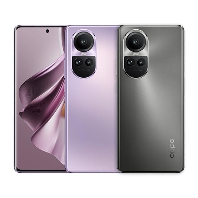 OPPO Reno 10 Pro 採用 Snapdragon 778G 八核心處理器，時脈最高 2.4GHz，提供強勁效能與流暢運作。6.7 吋 FHD+ 螢幕 (2412x1080) 帶來細膩視覺體驗，支援 5G 雙卡雙待，涵蓋 n1/n3/n5 等多頻段。後置 5000 萬 + 3200 萬 + 800 萬畫素三鏡頭，前置 3200 萬自拍鏡頭，捕捉專業級影像。12GB RAM + 256GB 儲存空間，搭載 Android 13 系統，4600mAh 電池持久續航。輕薄設計，尺寸 162.3 x 74.2 x 7.89 mm，重僅 185g，顏色選項包括釉紫與銀灰，提供優異拍照與遊戲體驗的旗艦級中階機。