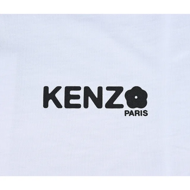 【KENZO】KENZO Boke Flower 2.0海棠花黑字印花棉質短袖T恤(白/男款)
