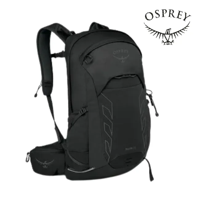 【Osprey】☆新改款☆ Talon 22 輕量化登山背包 男 黑煤灰色(輕量旅行後背包 快速移動單車