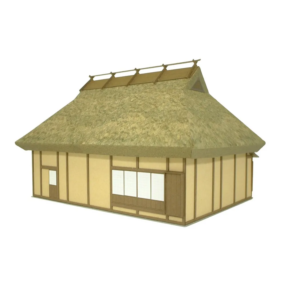 【ArtLife 藝術生活】MK05-07 茅草屋-1  S:1/87・80(日本 sankei 微縮藝術精品 紙模 DIY 交換禮物)