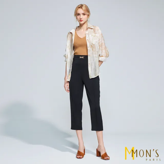 【MON’S】歐洲精品蠶絲棉修身西褲(2色任選)