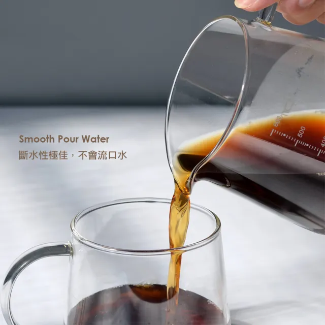 【Driver】鈦黃金流速MOKA濾杯壺組 1-2cup(咖啡壺 咖啡濾杯 耐熱玻璃壺 手沖咖啡 送禮推薦 咖啡禮盒)