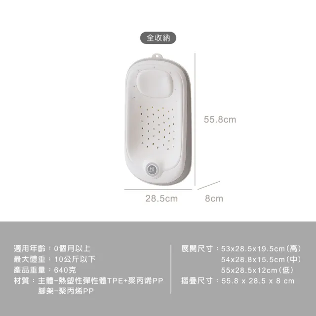 【KU.KU. 酷咕鴨】KUKU PLUS豪華摺疊沐浴床(沐浴架)