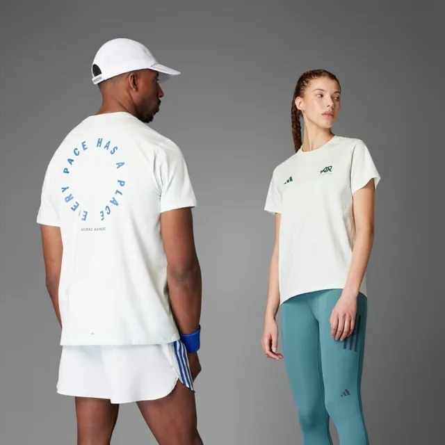 【adidas 愛迪達】OTR AR Tee UNI 男女 T恤 短袖上衣 運動上衣 慢跑 訓練 白(JC7367)