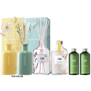 【C&F香研所】花園孚日系香氛精油擴香買2送2超值組(正貨200ml*2+補充瓶200ml*2)