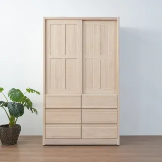 【時尚屋】宮野4x7尺推門衣櫃NM23-813(台灣製/免組裝/衣櫃)
