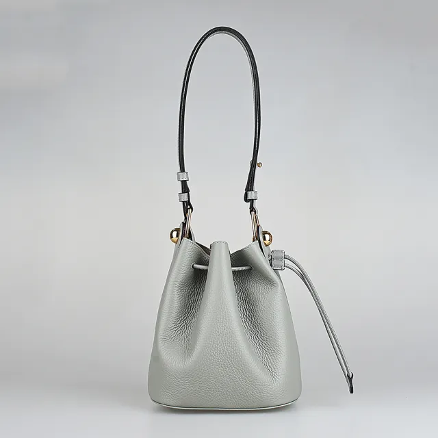 【FURLA 芙拉】FURLA SFERA牛皮單肩斜背水桶包(龍舌蘭綠/迷你)