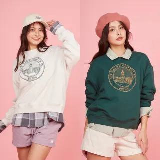 【NEW BALANCE】NB 刺繡學院風大學T_女性_米杏/綠/咖啡_WT43553LIT_WT43553NWG_WT43553ROK(美版 版型偏大)