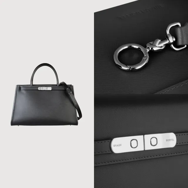 【BRAUN BUFFEL 德國小金牛】尤妮爾 公事包-黑色(BF867-65-BK) 女包送禮推薦