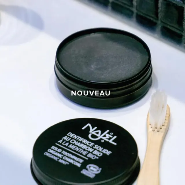 即期品【法國NAJEL】有機炭薄荷固體牙膏33gx6入組(總代理公司貨)