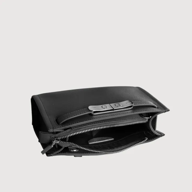 【BRAUN BUFFEL 德國小金牛】尤妮爾 斜背包-黑色(BF867-11-BK) 女包送禮推薦