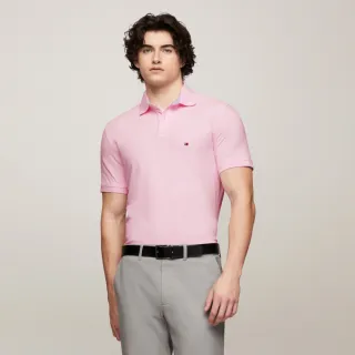 【Tommy Hilfiger】官方旗艦館 彈性常規 Polo 衫_粉紅色