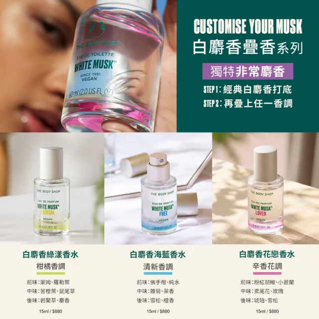 【THE BODY SHOP 美體小舖】白麝香身體芳香菁露-100ML(芳香噴霧/香水)