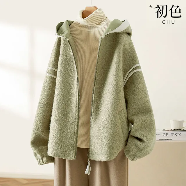 【初色】冬季防寒科技棉科技保暖纖維棉服寬鬆長袖外套-15款任選-38977(M-2XL/F可選)