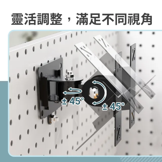 【撥撥的架子】洞洞板配件 螢幕架 洞洞板電腦螢幕支架 辦公室螢幕支撐架 螢幕收納架(洞洞板螢幕架)