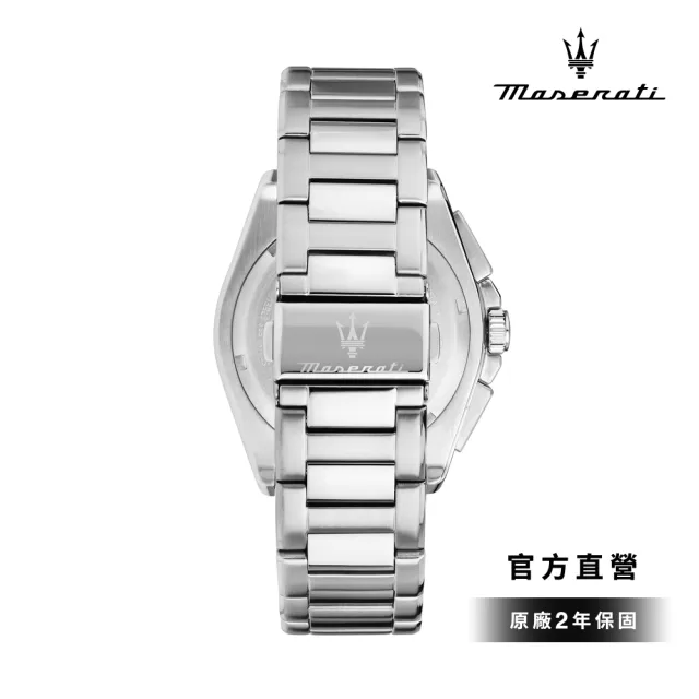 【MASERATI 瑪莎拉蒂】Velocita 卓越馳速三眼手錶套組 銀色不鏽鋼錶帶43MM R8873652001()