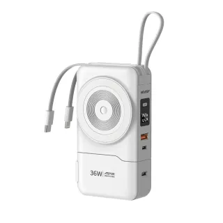 【ASPOR】A380 10000mAh 22.5W 拆拆充行動電源(自帶線/磁吸無線/Apple Watch無線充電/可拆式快充頭)