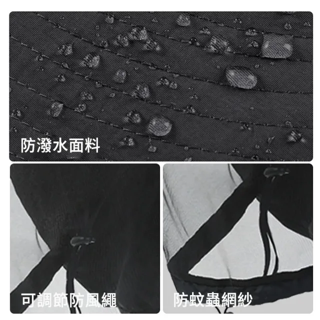 【MUAN】戶外防蚊蟲網紗護頸漁夫帽(防曬遮陽帽/防蜂透氣網罩/釣魚登山野營裝備)