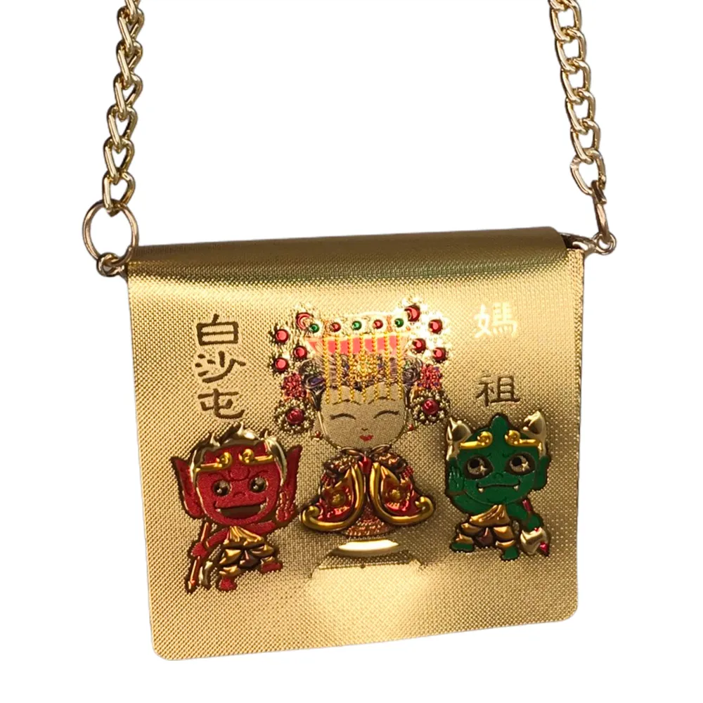 【三省堂】白沙屯媽祖金箔書包吊飾X10入(天上聖母媽祖開運祈福書包正版 拱天宮授權)