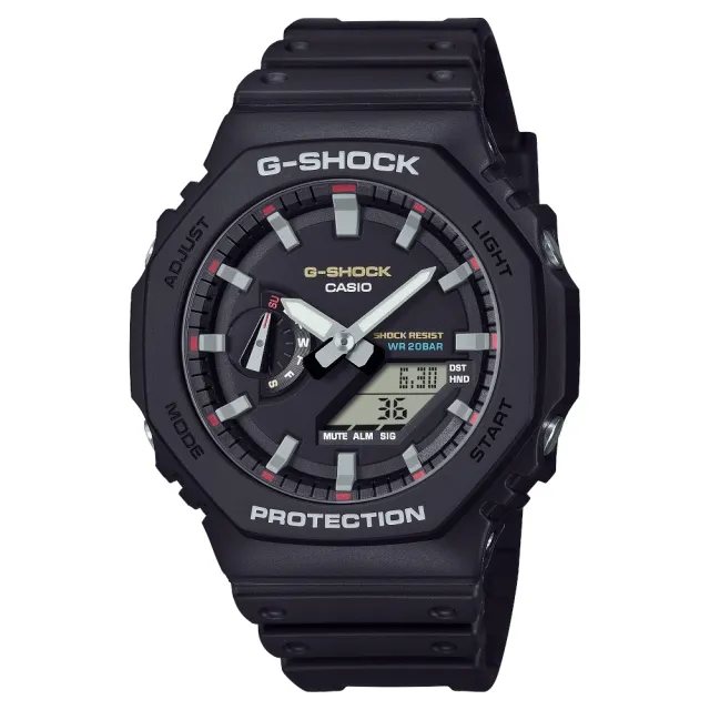 【CASIO 卡西歐】G-SHOCK原創配色雙顯錶(GA-2100RL-1A)
